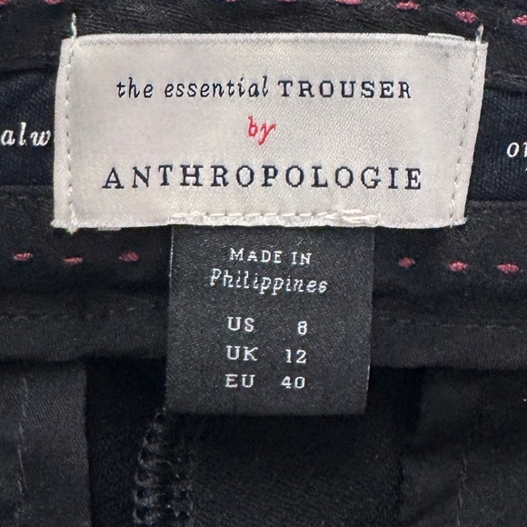 Anthropologie The Essential Trouser Pants Black Womens 8 Contemporary Minimalist - Picture 10 of 12